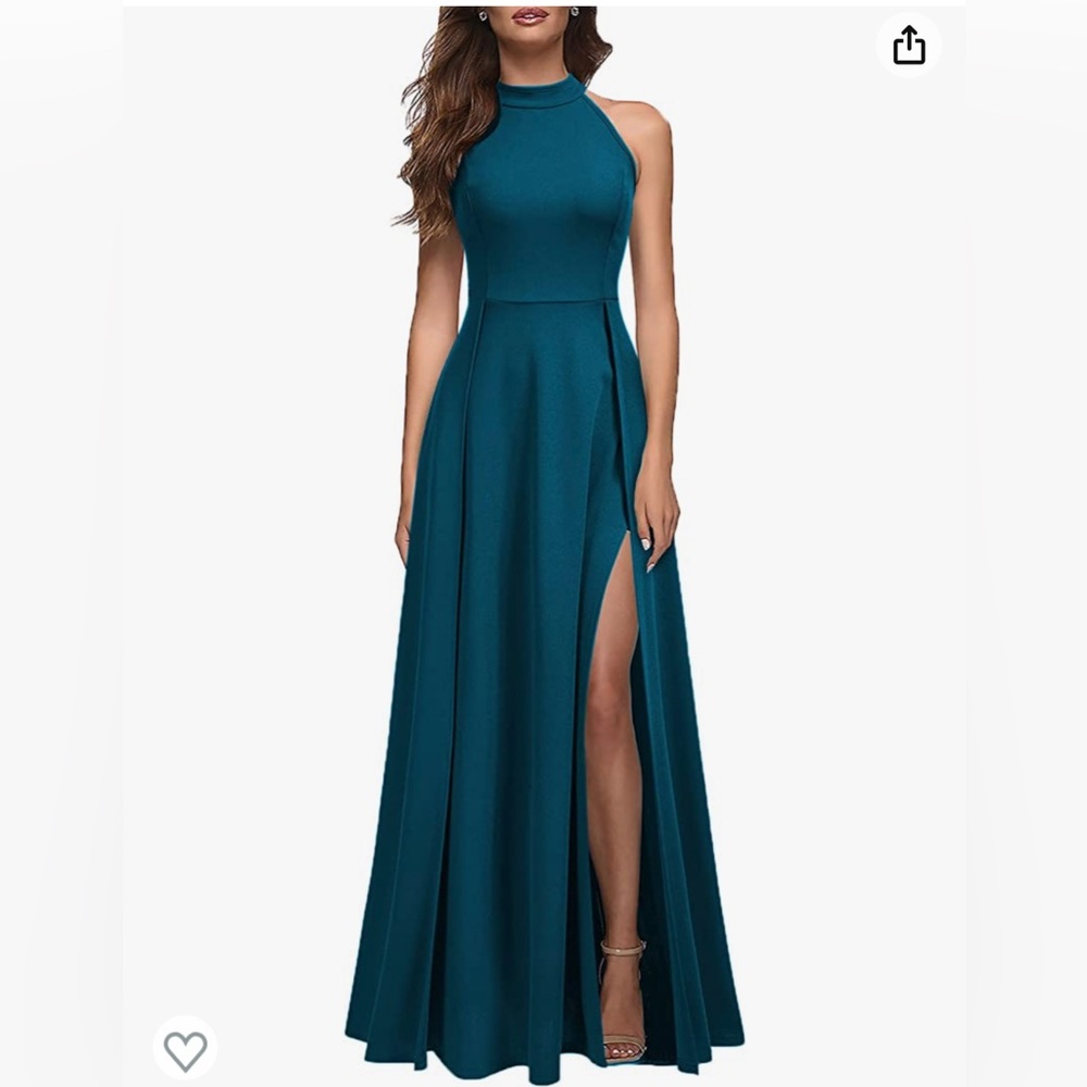 Women's Halter Neck Sexy Split Cocktail Party Maxi Long Formal Dress